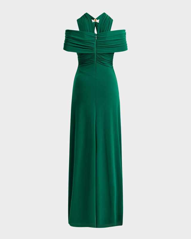 Elle Draped Halter Gown